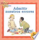 Libro Admitir nuestros errores