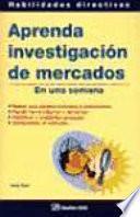 Libro Aprenda investigación de mercados