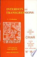 Libro Cahier du CRIAR n°17 : Interdits et transgressions 2