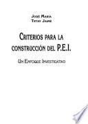 Libro Criterios para la construcción del P.E.I.