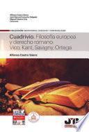 Libro Cuadrivio Filosofía europea y derecho romano