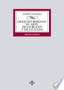 Libro Derecho romano. El arte de lo bueno y de lo justo