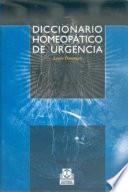 Libro DICCIONARIO HOMEOPÁTICO DE URGENCIA