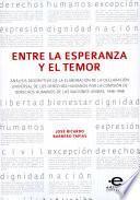 Libro Entre la esperanza y el temor