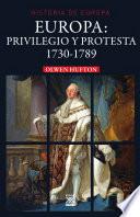 Libro EUROPA. PRIVILEGIO Y PROTESTA. 1730-1789