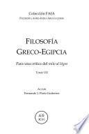 Libro Filosofía Greco-Egipcia