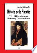 Libro Historia de la Filosofía VII Reforma y Contrarreforma