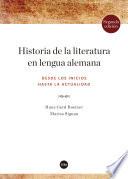 Libro Historia de la literatura en lengua alemana. Desde los inicios hasta la actualidad (2.ª edición)