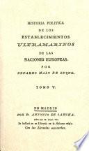 Libro Historia política de los establecimientos ultramarinos de las naciones europeas