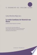 Libro La crisis kantiana de Heinrich von Kleist