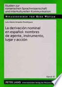 Libro La derivación nominal en español