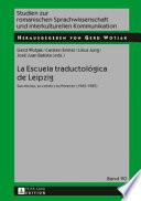 Libro La Escuela traductológica de Leipzig