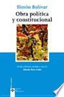 Libro La obra política y constitucional de Simón Bolívar