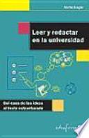 Libro Leer y redactar en la Universidad