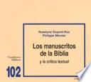 Libro Los manuscritos de la Biblia y la crítica textual