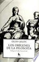 Libro Los Origenes De La Filosofia Griega / The Origin of Greek Philosophy