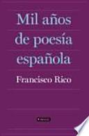 Libro Mil años de poesía española