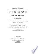 Oraison funèbre de Louis XVIII