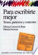 Libro Para escribirte mejor