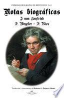Libro Primeras biografías de Beethoven. Vol. I. Notas Biográficas