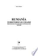 Libro Rumanía, territorio olvidado