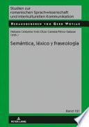 Libro Semántica, léxico y fraseología