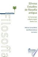 Libro εὔνοια - estudios de filosofía antigua