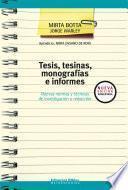 Libro Tesis, tesinas, monografías e informes